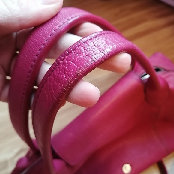 ** SOLD ** ๐ LONGCHAMP Le Pliage Cuir in Pink, size Small - Picture 8 of 13